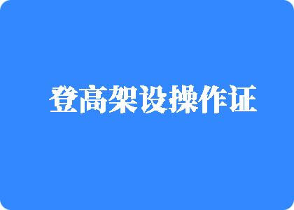 吊艹嫩屄视频登高架设操作证